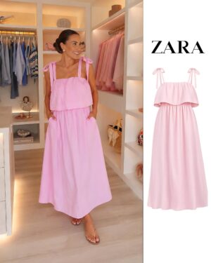 Zara Strap Poplin Dress