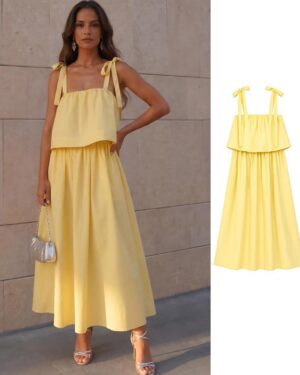 Strap Poplin Dress